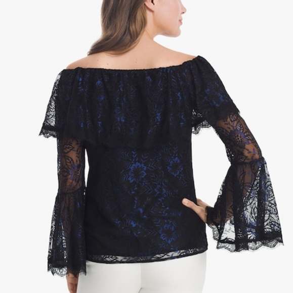 OFF-THE-SHOULDER LACE TOP - Picture 3 of 4